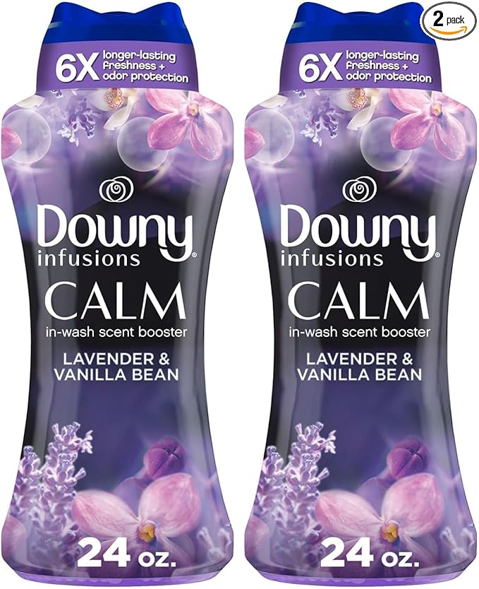 Downy Calm In Wash Laundry Scent Booster BeadsSoothing Lavender And Vanilla Bean Scent24.0 OZLaundry-Scent BeadsLong Lasting Freshness(Pack of 2)