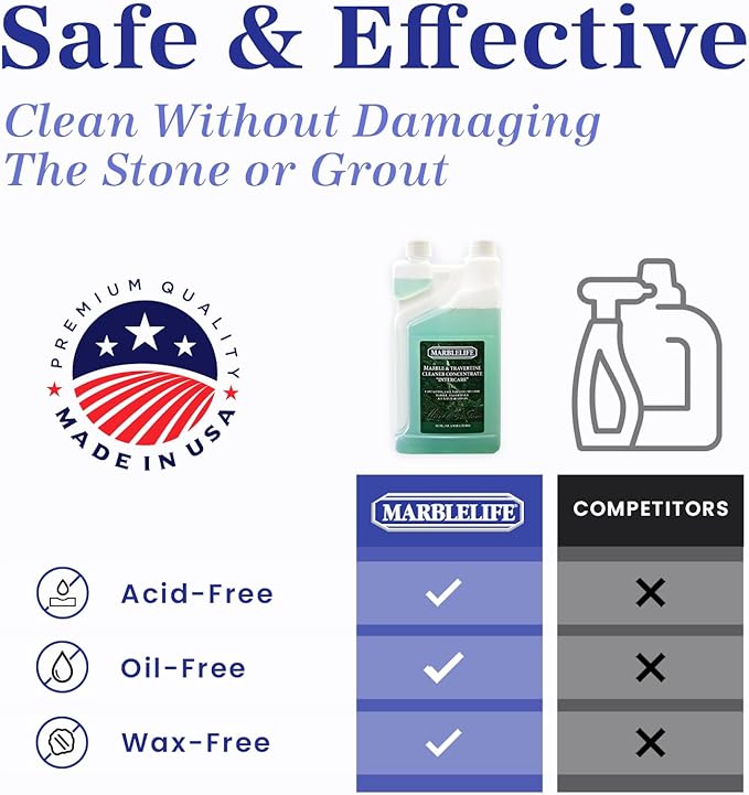 Marblelife Marble &amp Travertine Cleaner Concentrate Intercare 32oz