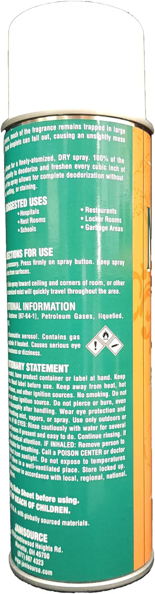 JaniSource Mango Breeze Air Freshener 10 oz Aerosol (12 Case of 12)