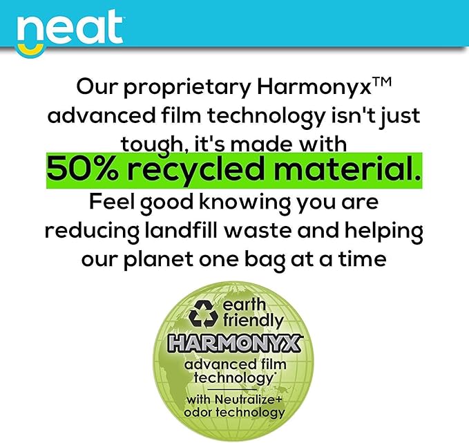 Neat Tall Kitchen 30 Gallon Drawstring Trash Bags - (MEGA 120 COUNT) - Triple Ply Fortified Eco-Friendly 50% Recycled Material Neutralize+ Odor Technology Reversible Black and White Garbage Bags