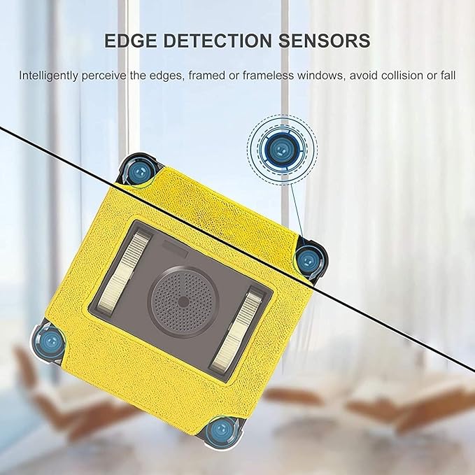 Smart Window Cleaning RobotHousehold Automatic Glass Cleaner RoboticStrong Suction| Intelligent Planningfor Outdoor/Indoor Windows Table Tile Ceiling