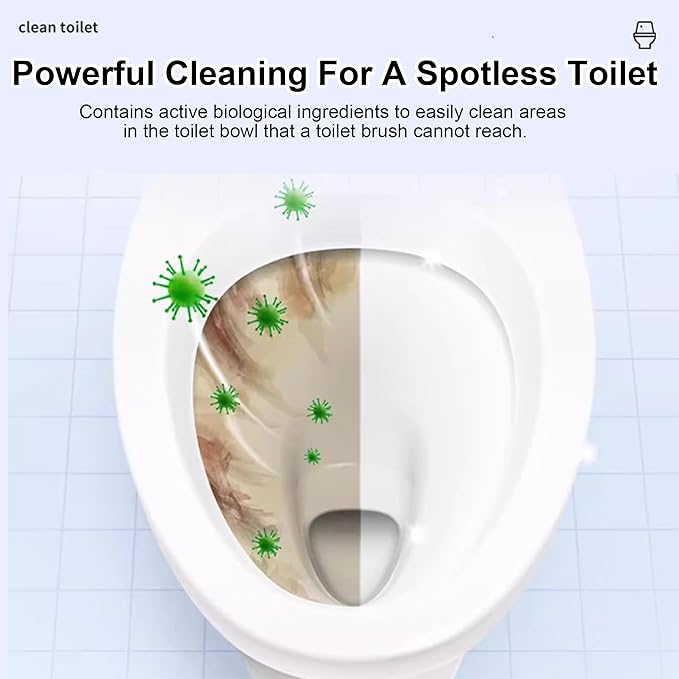2PCS Toilet Bowl Cleaner Tablets 2026 New Drop-In Cleaner for Freshness Powerful Cleaning (32 Pack)