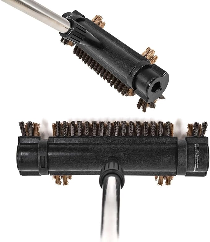 CD1601 Outdoor Patio Scrub Brush – Heavy-Duty Stiff Bristles with Telescopic Aluminum Handle – Ideal for Decks Patios Concrete and Garage Floors