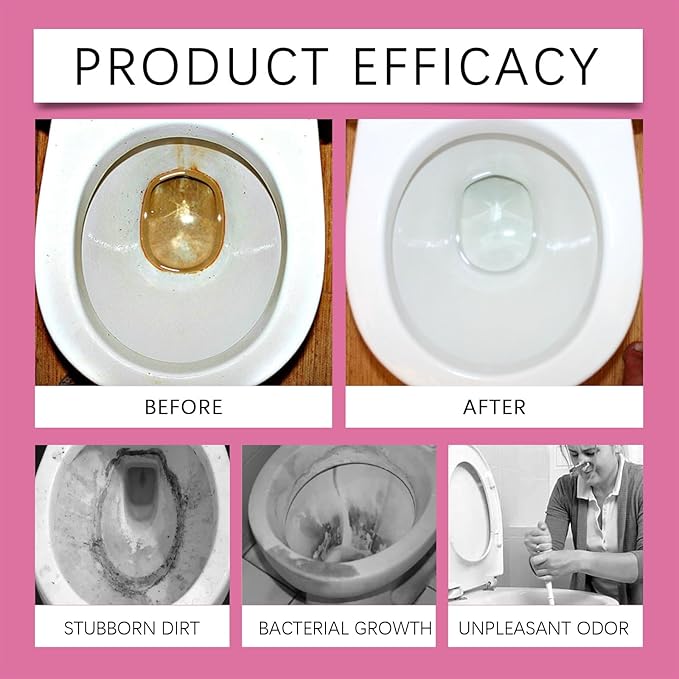Floral Toilet Cleaner Removes Dirt Leaves Long-Lasting Fresh Scent Restores Porcelain Shine Easy To Use(3PCS)