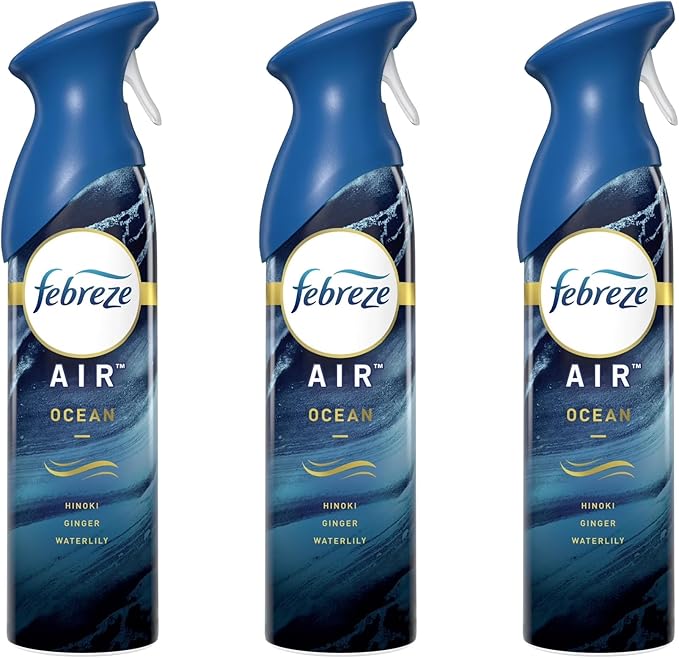 F.e.b.r.e.z.e Air Freshener SprayOdor Eliminator 8.8 Ounce (Pack of 3) (Ocean)