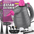 Pressurized Handheld Steam Cleaner with 10pcs Accessories&ampSafety Lock Multi-Purpose Natural Deep Cleaning Steamer Multi-Surface Steamer for Cleaning Home Car Upholstery Grout and More