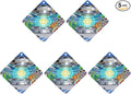 5PCS Car Air Freshener Hanging Personalized Double Sided UFO Base Car Fresheners Long Lasting New Cars Scents Cute Automotive Freshies for Closets Drawers (tea)