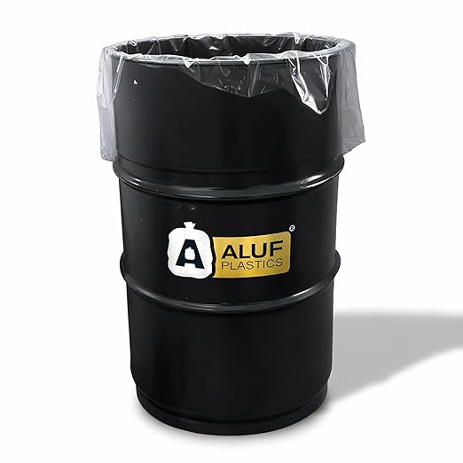 Ultrasac 55 Gallon Clear Plastic Drum Liners 4 MIL - 38 x 63 - For Contractor Industrial Construction &amp Municipal (Pack of 200)
