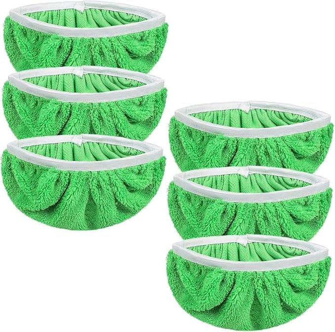 6Pcs Washable Microfiber Flat Mop Pads - Replacement Cloths for Wet Mopping Fits Hardwood and Tile Floors