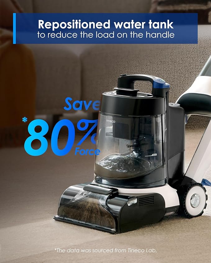 Tineco CARPET ONE Cruiser Smart Carpet Cleaner Self-Cleaning and FlashDry Deep Cleaning for Pet Carpet and Upholstery 167℉ PowerDry 130W Powerful suction SmoothPower