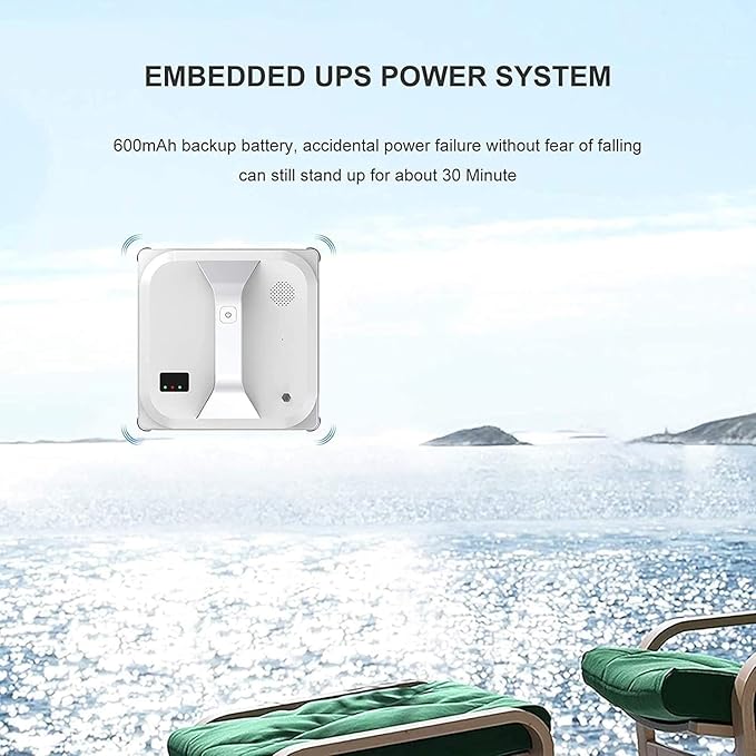 Smart Window Cleaning RobotHousehold Automatic Glass Cleaner RoboticStrong Suction| Intelligent Planningfor Outdoor/Indoor Windows Table Tile Ceiling