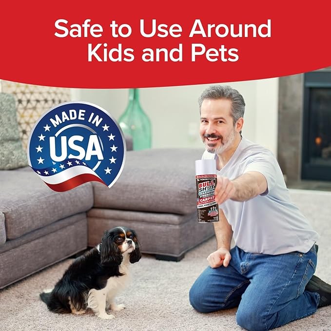 Horsepower Bull Shot MAX Strength Carpet Spot &amp Stain Remover AS-SEEN-ON-TV Made In US Just Point &amp Spray Stain-Lifting Foam Action Pet Stains &amp Odors Coffee Wine New &amp Old Sta