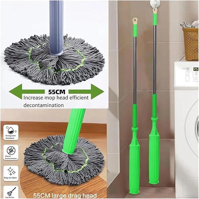 Rotating Mop 2 In1 Dehydrated Self Wringing 360 Degree Self Wringing Mop Hand Free Household Spin Mop Home Cleaning