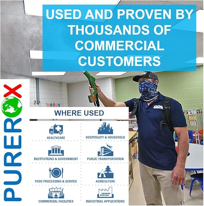 Disinfectant COVDefender Pack [80oz] Eliminate 99.9999% viruses HIV norovirus monkeypox bacteria and fungi. PUREROX Hypochlorous HOCL technology. Hospital Grade. Safe for Use Anywhere in School M