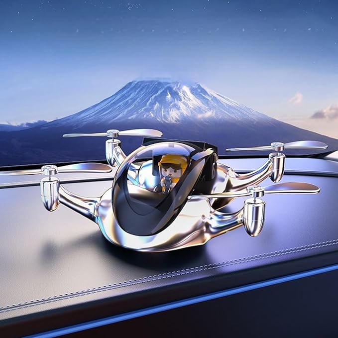 Drone Car Air Freshener Diffuser Solar Automotive Dashboard Decorations Car Perfume Aromatherapy Diffuser Car Interior Decoration Accessories Office Home Ornament Nice Gift