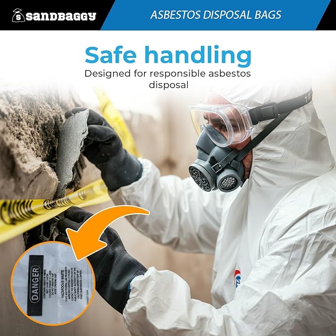 Asbestos Disposal Bags – 33 x 50 Clear Polyethylene 6 Mil Made in USA - Sandbaggy (1)