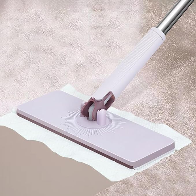 Dust Mopwith Cloths Automatic Clamp Reusable | Dry Wet Mops for Hardwood Floorsfor Home Kitchen Bathroom Bedroom Living Room Hardwood Laminate Tile Glass Window