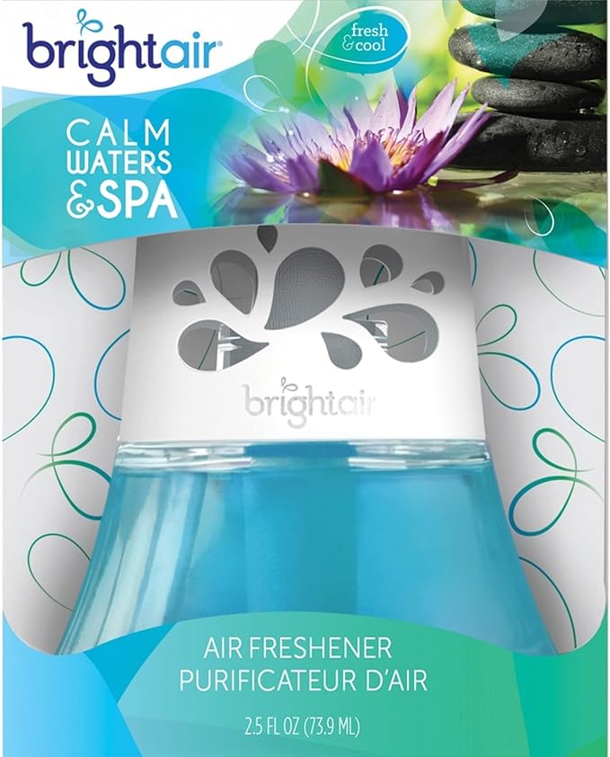 Bright Air Scented Oil Air Freshener Calm Waters and Spa Blue 2.5 Oz