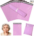 PHOGARY 100Pcs Adult Diaper Disposal Bags Disposable | Odor Lock Leak-Proof &amp Tear-Resistant | Large 11.8 x 17.3 Inch Discreet Disposal Bags for Incontinence Supplies (Purple)