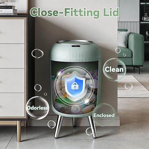 Procade Motion Sensor Trash Can with Lid3 Gallon/11L Small Bathroom Garbage canBlue Wastebasket Touchless Trashcan with Removable LegAutomatic Trash Bin for BedroomToilet Office rv Living Room