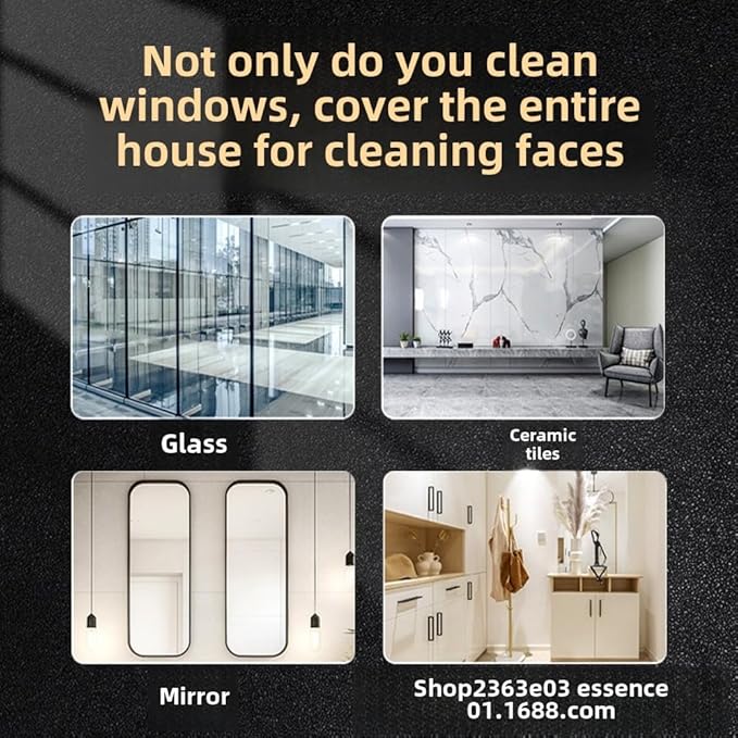 Fully Automatic Dual Water Jet Intelligent Window Cleaning Robot for Windows/Tiles/Glass Doors Automatic Window Cleaning Robot with Dual Side Water Jets (Black)