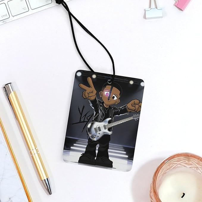 5PCS Car Air Freshener Hanging Personalized Double Sided Stage Rocker Car Fresheners Long Lasting New Cars Scents Cute Automotive Freshies for Closets Drawers (tea)