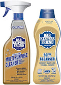Bar Keepers Friend Soft Cleanser (26 oz) MORE Spray + Foam (25.4 oz) Multipurpose Cleaner Bundle Stain &amp Rust Remover for Multi Surface Bathroom Kitchen &amp Outdoor Cleaning
