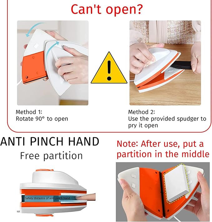 Magnetic Window Cleaner Water-Filled Magnetic Glass Brush Double Side Glass Cleaning Brush for Window Cleaning Household