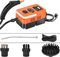 Handheld Steam Cleaner Steam Cleaners Mop Natural Steam Cleaner Handheld Power Steam Cleaner for Home Steam Cleaner Touch Screen + 6 Adjustable Steam Levels for Bed Car Kitchen Bathroom(Orange)