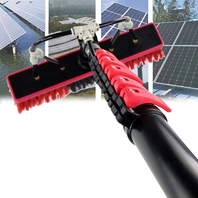 Water Fed Telescopic Brush Pole Kit Window Cleaning Pole Water Fed Telescopic Brush/Extendable Cleaner Conservatory Roof for Photovoltaic Panel Trucks55cmbrush-18FT/5.4M