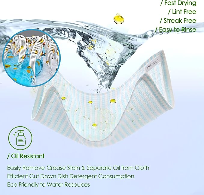Kitchen Washcloths 12 Pack 10x14 Inch Small Dish Cloth for Washing Dishes Lint Free Fast Dry Reusable Cleaning Cloth Ultra Soft &amp Scratch Free Waffle Dish Rag Easy to Rinse Multicolor Dishclot
