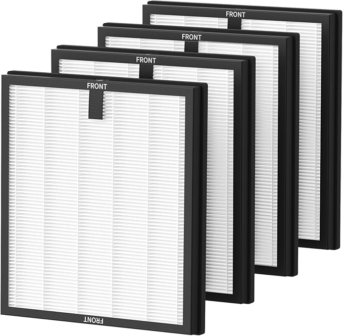 4 Pack HY4866 Replacement Filters for MORENTO HY4866 Air Purifier and YIOU M1 Air Cleaner Purifier 3-in-1 HEPA Filter (Includes4 Pack Pre-filter) Enhanced Version