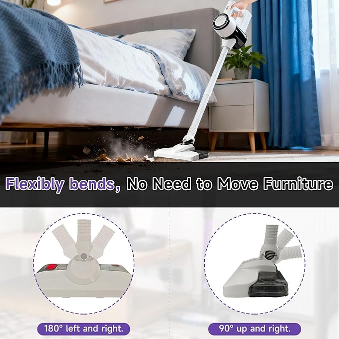 Cordless Vacuum Cleaners for Home Hardwood Floors Vacuum Mop All in One Lightweight Stick Wireless Cleaner Detachable Water Tank and Mop. Ideal for Hard Floor &amp Pet Hair Mop &amp Vacuum Combo