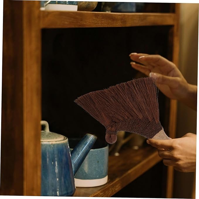 Mikinona Shop Broom for Dust Removal Small Desktop Cleaning Brush Bristles Corner Cleaning Brush Handmade Broom Versatile Use