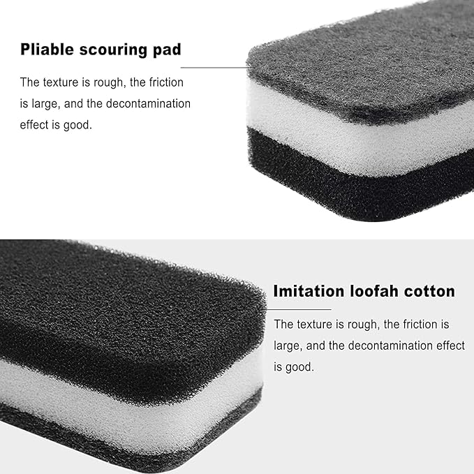 Kitchen Dishwashing Sponge Individually Wrapped Sponges Bulk Non Scratch Scouring Pad Odor Free Dish Sponges for Washing Dishes Wipes for Household Cleaning Dishes Travel Apartments(Black-1000 Pack)