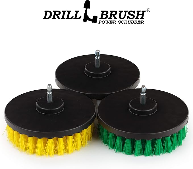 House Cleaning - Kitchen Tools - Shower Cleaner - Bathroom Accessories - Drill Brush - All Purpose Spin Brush Cleaning Kit - Stove-top Oven Rack Sink Tile and Grout - Shower Door - Glass Cleaner