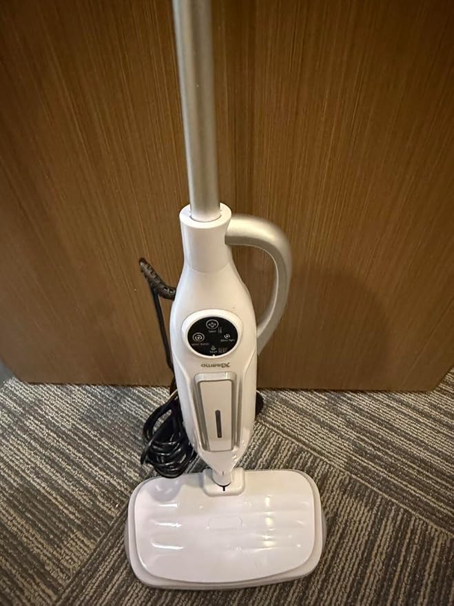 Steam Mop Cleaner with Detachable Handheld Steamer 230°F Powerful Steam Cleaner with 9 Attachments Lightweight Design with Removable Water Tank 2-Level Control and Swivel Head for Floors Carpets