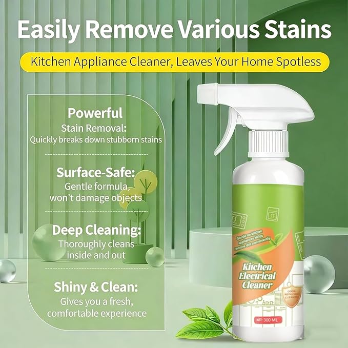 Natural Electrolyzed Ion Kitchen Cleaner Spray - Heavy Duty Oven &amp Stove Cleaner Multipurpose Cleaning Spray for Stubborn Kitchen Oil Stains &amp Grease (1)