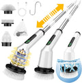 Electric Spin Scrubber for Cleaning Bathroom Shower Scrubber Cordless Cleaning Brush with IPX7 Waterproof &amp 2 Speed 3 Brush Heads Bathroom Cleaning Supplies for Shower Tub Kitchen Tile Toilet W