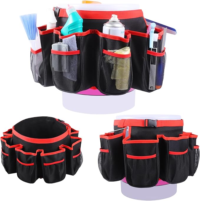 Bucket Cleaning Tool OrganizerWash Tool Caddy 5-Gallon Organizer5 Gallon Bucket Holder Cleaning Supplies for Housekeeping