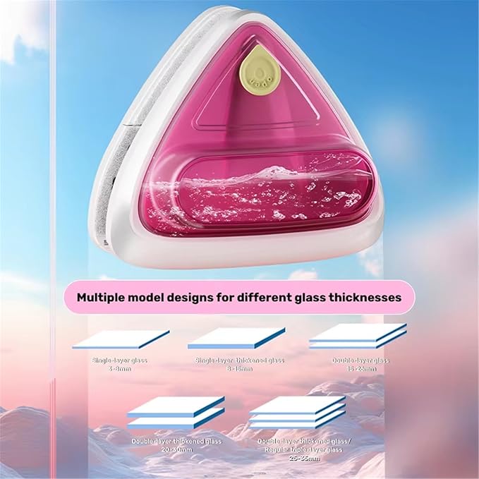 Magnetic Window Cleaner Tools Double Sided Glass Cleaner Wiper Adjustable Windshield Tool for High-Rise(15-26MM)