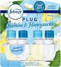 Feb-reze Plug In Refills New Spring Limited Edition Plug In for Odor-Fighting Fade Defy PLUG Air Freshener (2) Count of 0.87 fl oz Refills (Jasmine &amp Honeysuckle)