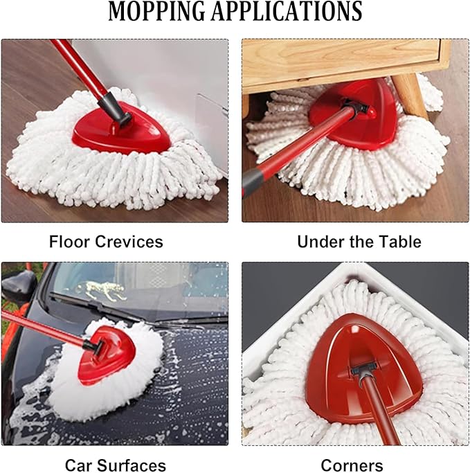 Spin Mop Replacement Head 16 Pack 100% Microfiber Mop Refills Spin Mop Replacements Head for Easy House Cleaning Floor Mopping