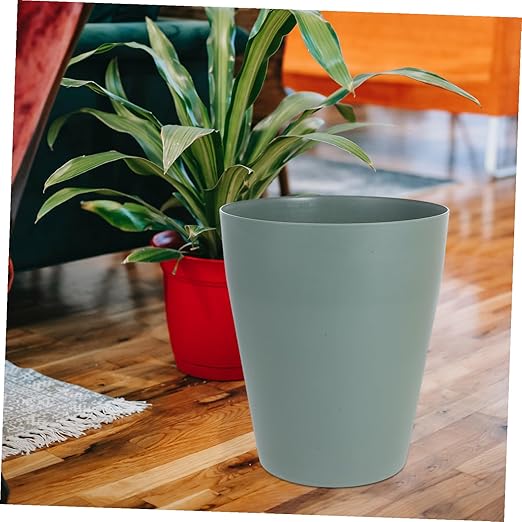 NUOBESTY 3pcs Small Lidless Plastic Trash Can Open Top Wastebaskets for Office Bedroom Household Design Garbage Bins in Green Pink Yellow Compact Practical Storage