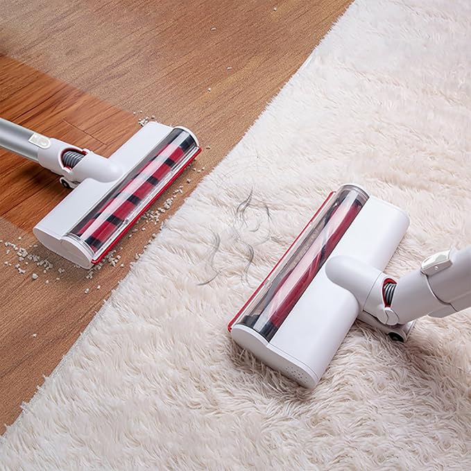Lightweight Stick Vacuum Cordless Vacuum Cleaner with LED Headlight 170W Brushless Motor Up to 30 Min Runtime Detachable Battery and Easy to Install for Hard Floor Carpet Pet Hair