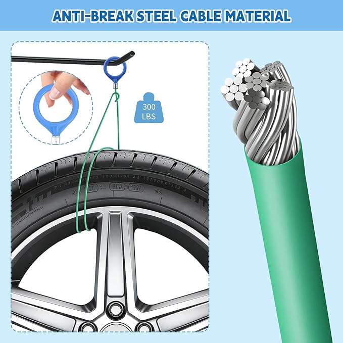 Drain Cleaner Spiral Pack of 5 Anti-Brupture Steel Drain Spiral Drain Cleaner Sticks 90 cm Pipe Cleaning Spiral Flexible Spiral Drain Pipe Cleaning for Sink Sewers