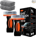 Glass Emulsion Cleaner Multi-surface Glass Cleaning Board Handheld Oil Film Remover for Car Automotive Oil Film Cleaning Remover for Mirrors Shower Doors Car Windows (2 100g)