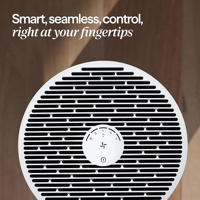 BLUEAIR Air Purifiers for Medium Rooms Bedroom Kitchen Cleans 1858 sqft in one hour HEPASilent Smart Air Cleaner for Home Pets Allergies Virus Dust Mold Smoke - Blue Pure 311i Max