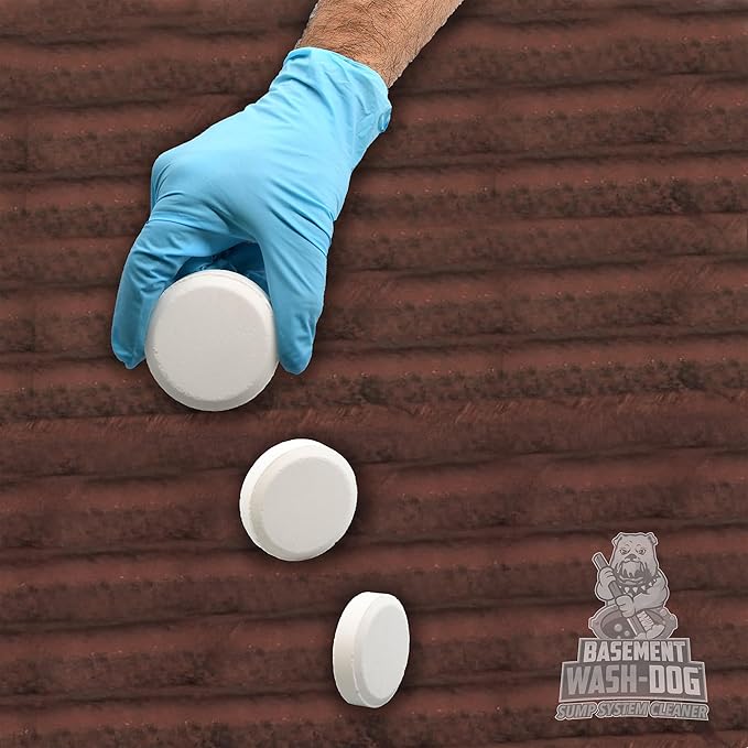 Basement Wash-Dog Sump System Cleaner Removes Iron Ochre Buildup and Other Deposits (WDT20)
