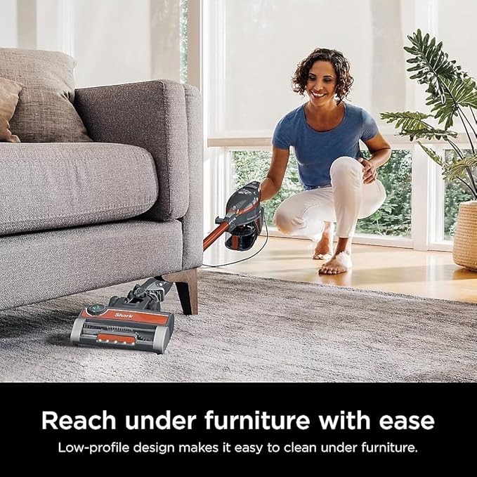 SHARK HN175 Rocket Pro Corded Stick Vacuum with Odor Neutralizer Technology Removable Hand Vacuum Advanced Swivel Steering XL Cup LED Headlights Perfect for Pets Orange (Renewed)